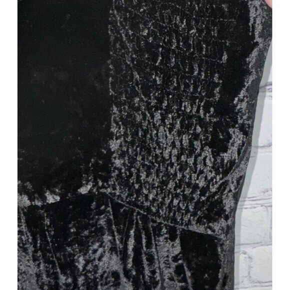 MADEWELL Women’s Black Crushed Velvet Pull-On Wide-Leg Jumpsuit Size 00 Holiday - Picture 9 of 9